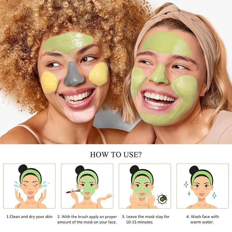 4-Piece Clay Face Mask Set